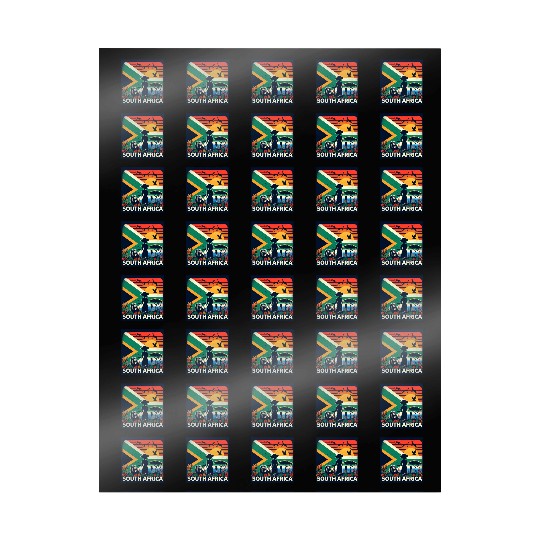 South Africa, colorful flag with birds, and trees Wrapping Papers