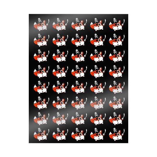 Little Cute Captain Fox Pirate Animal Eye Patch Wrapping Papers