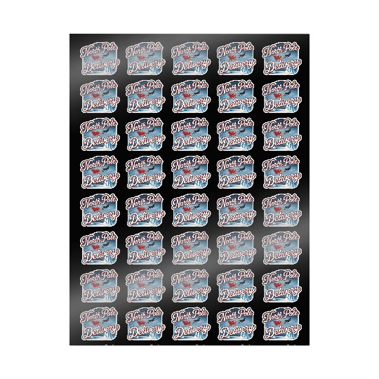 Magical Arctic Night Santa Sleigh North Pole Wrapping Papers