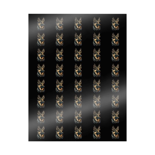 German Shepherd Dog Fierce Face Wrapping Papers