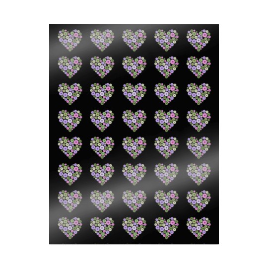 Pastel Pink Green Purple Button Heart Wrapping Papers