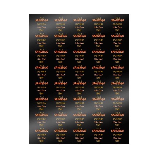 San Diego West Coast California America History Wrapping Papers