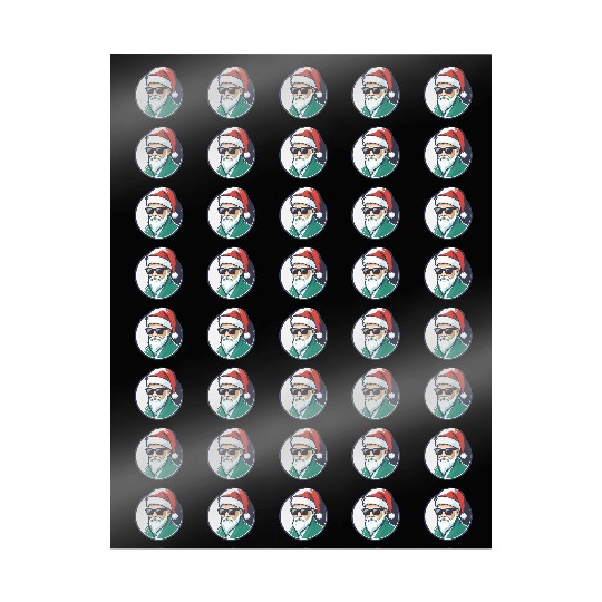Creative Santa logo design wearing sunglasses Wrapping Papers