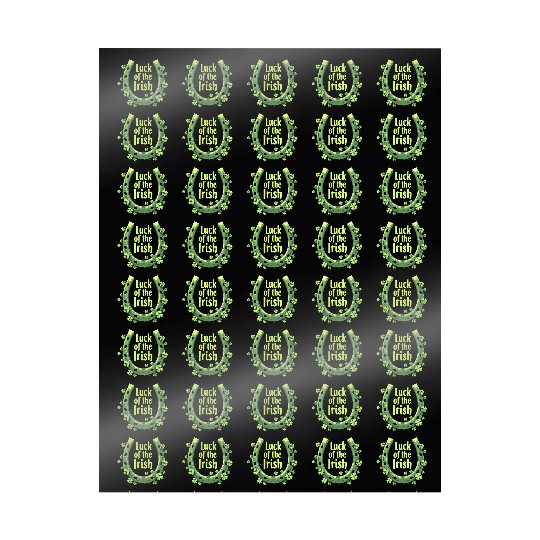 Luck of the Irish Horseshoe Design Wrapping Papers