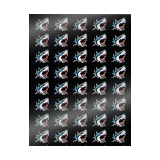 Big White Shark Attack Wrapping Papers