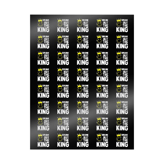Drunk But The King Funny Party Outfit Wrapping Papers