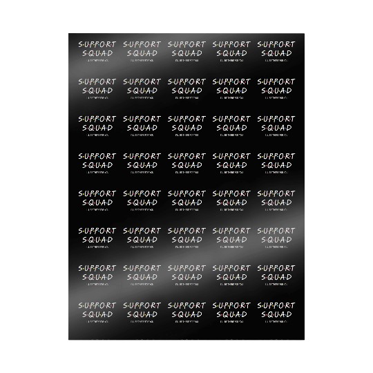 Support Squad Neon Typography Design Wrapping Papers