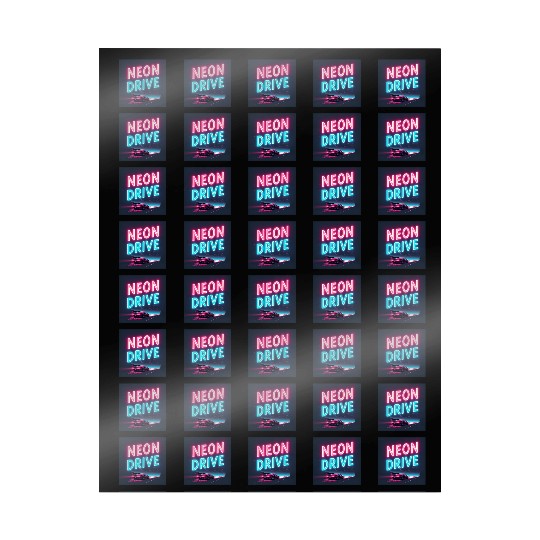 Neon Drive - Retro Synthwave Design Wrapping Papers