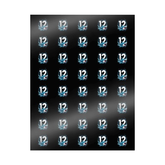 Shark Children Birthday Number 12 Splashing Fun Wrapping Papers
