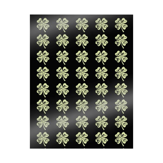 Lucky Love Four Leaf Clover Wrapping Papers