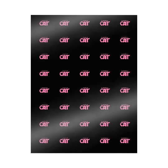 I Love My Cat – Cute Pink Cat Face Graphic Wrapping Papers