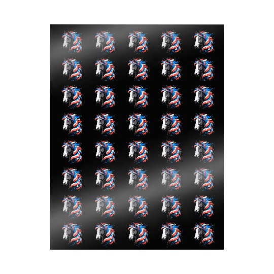 Patriotic Pony with Stars and Stripes Mane Wrapping Papers