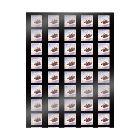 Sunset Island Boat Scene Wrapping Papers