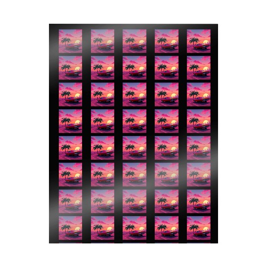 Neon Drift Sunset on the Synthwave Highway Wrapping Papers