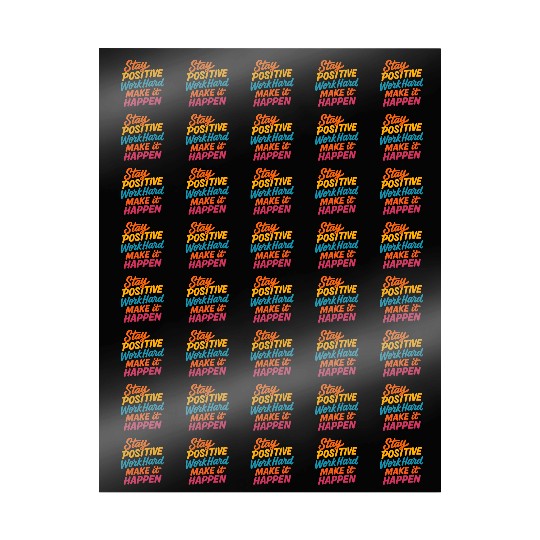 Stay Positive Colorful Motivational Quote Wrapping Papers