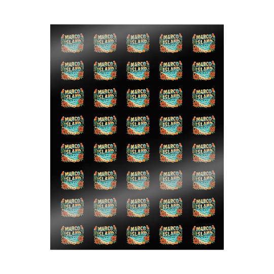 Marco Island Florida Tropical Retro Wrapping Papers