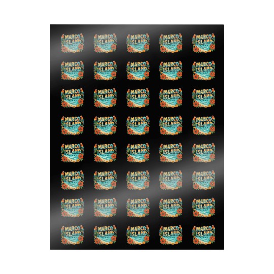 Marco Island Florida Tropical Retro Wrapping Papers