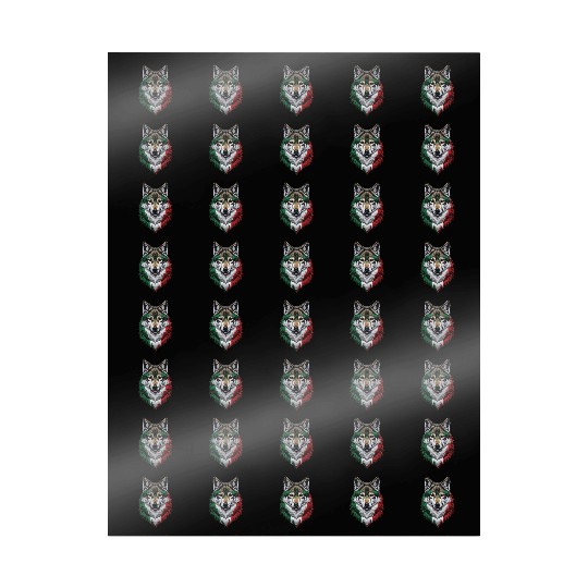 Italian Wolf Head Green White Red National Flag Wrapping Papers