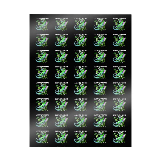Lizard Meme Lounge Scene Wrapping Papers