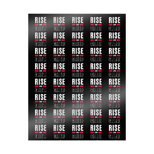 Inspirational Rise and Grind Motivational Design Wrapping Papers