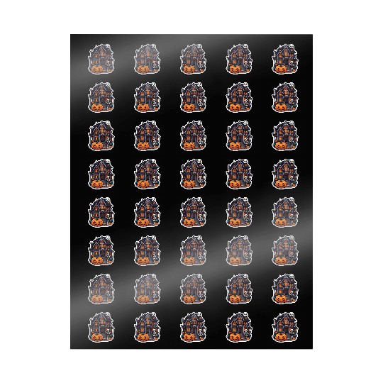 Haunted House Halloween Design Wrapping Papers