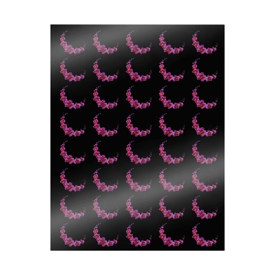 Violet Moon Orchid Flower branch illustration Wrapping Papers