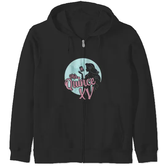 Womens Disneys Tangled Birthday Mis Quince Rapunzel Spanish Portrait Zip Hoodies