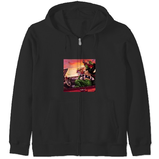 Discover Female Supeheroes Girls on Ride Zip Hoodies