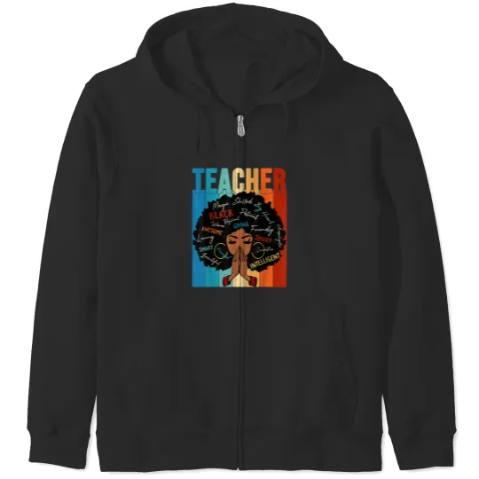 Discover Black History Month Shirts Teacher For Girls Women  Gift Zip Hoodies