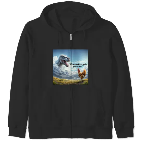 Discover Remember Who You Are Dinosaur Chicken Trends Gift Zip Hoodies