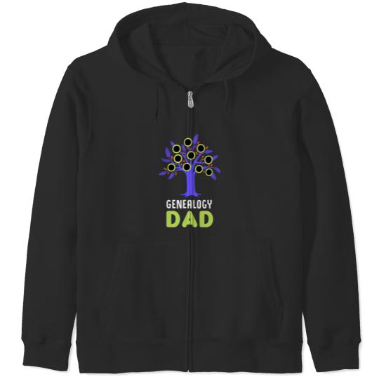Funny Genealogy Dad Father History Tree Research Genetic Zip Hoodies