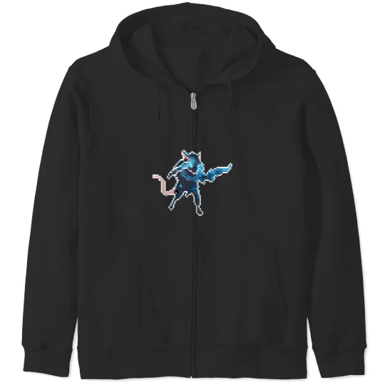 Discover Gloomhaven Mindthief Pixel Design-Board Game Inspired Graphic-Table-top-Gaming Zip Hoodies