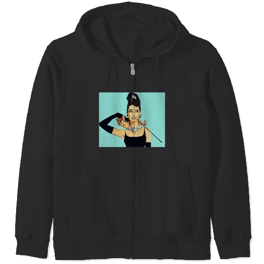 Discover Breakfast at Tiffanys  Audrey Hepburn Jewellery Colour Zip Hoodies