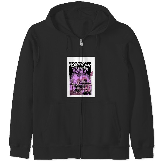 Discover Rebel Grrl Zip Hoodies
