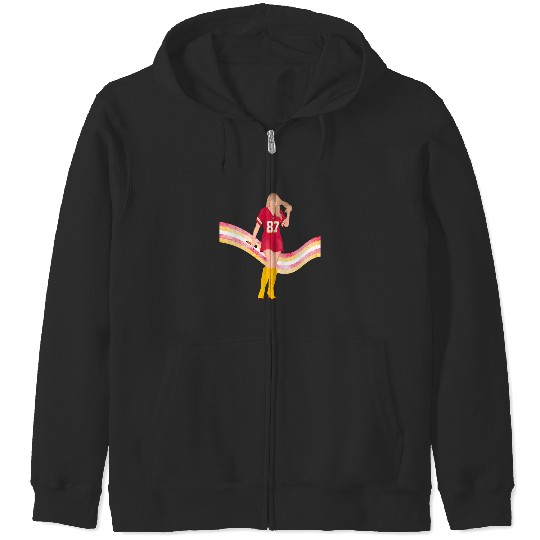 taylorr Swift x Travis Kelce Jersey (V5) Zip Hoodies