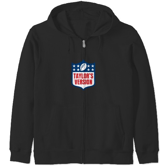 taylorr_S VERSION taylorr Swift + Travis Kelce Football Era Zip Hoodies