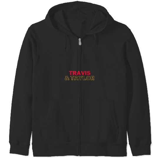 Travis Kelce &amp_ taylorr Swift Zip Hoodies