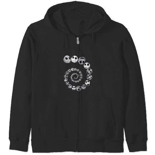 disneys The Nightmare Before Christmas Jack Emotional Spiral Zip Hoodies