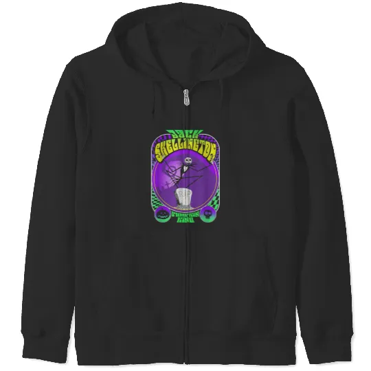 disneys Nightmare Before Christmas Retro Jack Skellington Zip Hoodies