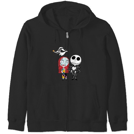 disneys Nightmare Before Christmas Dark Jack Sally Zip Hoodies