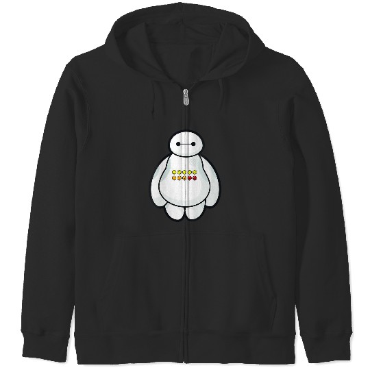 disneys Big Hero 6 Baymax Displaying Different Levels Of Pain Zip Hoodies