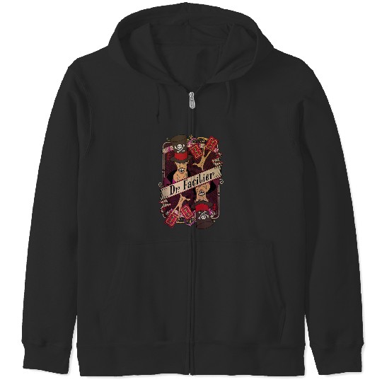 disneys The Princess And The Frog Dr Facilier Playing Card Zip Hoodies
