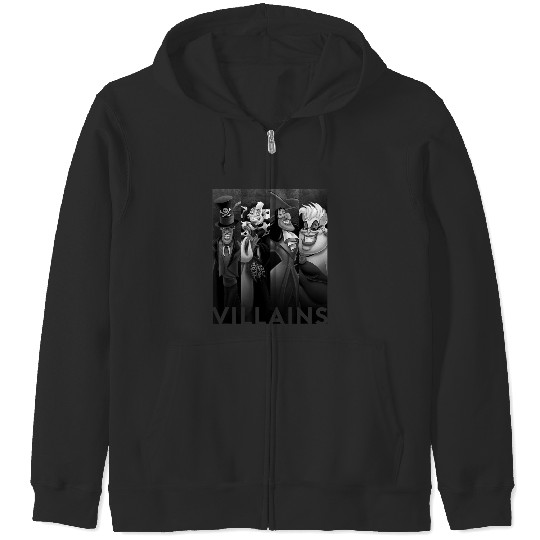 disneys Villains Ursula Cruella Captain Hook Dr Facilier Zip Hoodies