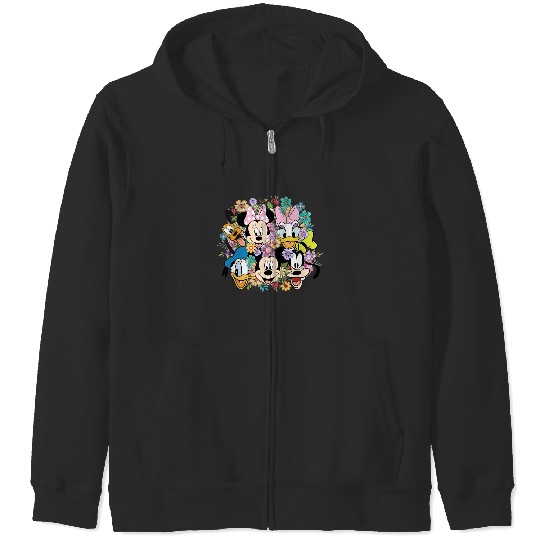 Disney Epcot Flower And Garden Festival Shirt, Floral Mickey And Friends Shirt Zip Hoodies