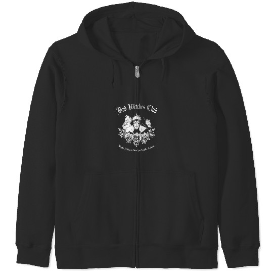 Disney Villains Bad Witches Club Group Shot Vint Zip Hoodies