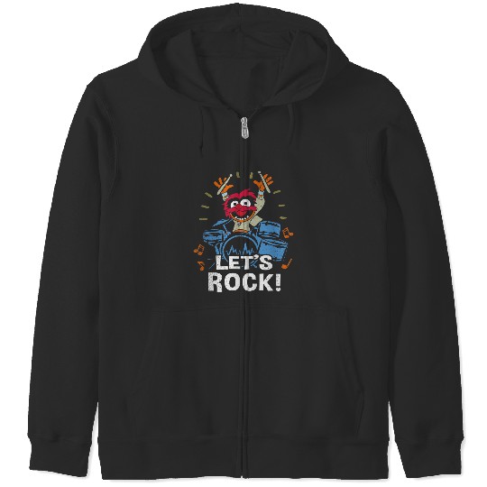 Disney The Muppets Animal Let's Rock Drums Distr Zip Hoodies