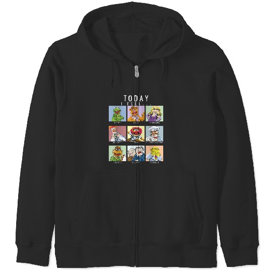Disney The Muppets Today I Feel Box Up Character Zip Hoodies