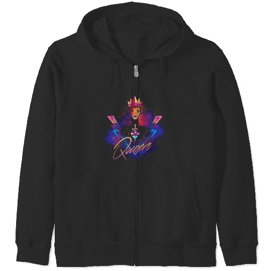 disneys Villains Evil Queen Rock Portrait Zip Hoodies