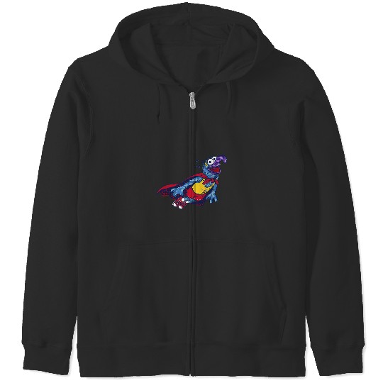 Disney The Muppets Flying Vintage Prism Super Hero Gonzo Zip Hoodies