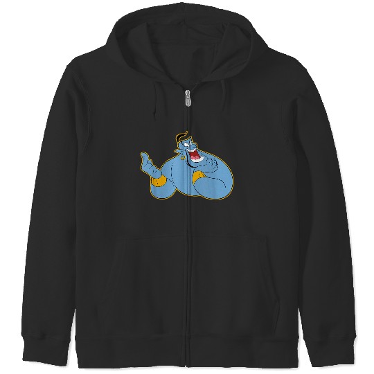 disneys Aladdin Happy Genie 90s Men's Zip Hoodies